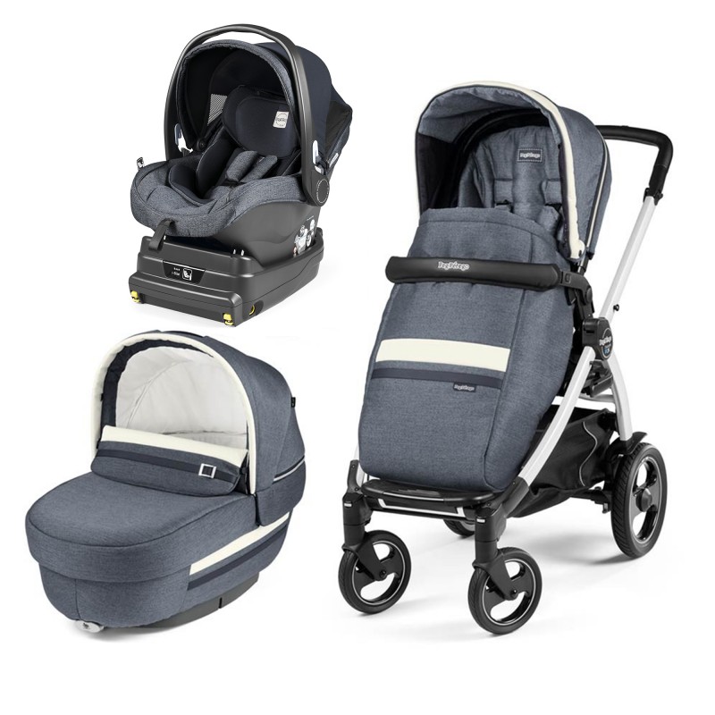 Carucior 3 In 1 Peg Perego Book Plus 51 S Titania White i-Size Luxe