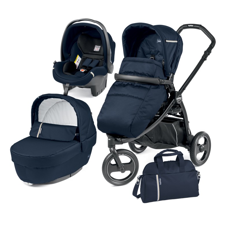 Carucior 3 in 1 Peg Perego Book Scout Matt Black Class Navy