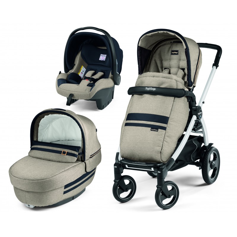 Carucior 3 In 1 Peg Perego Book Plus 51 S Titania White Luxe Ecru