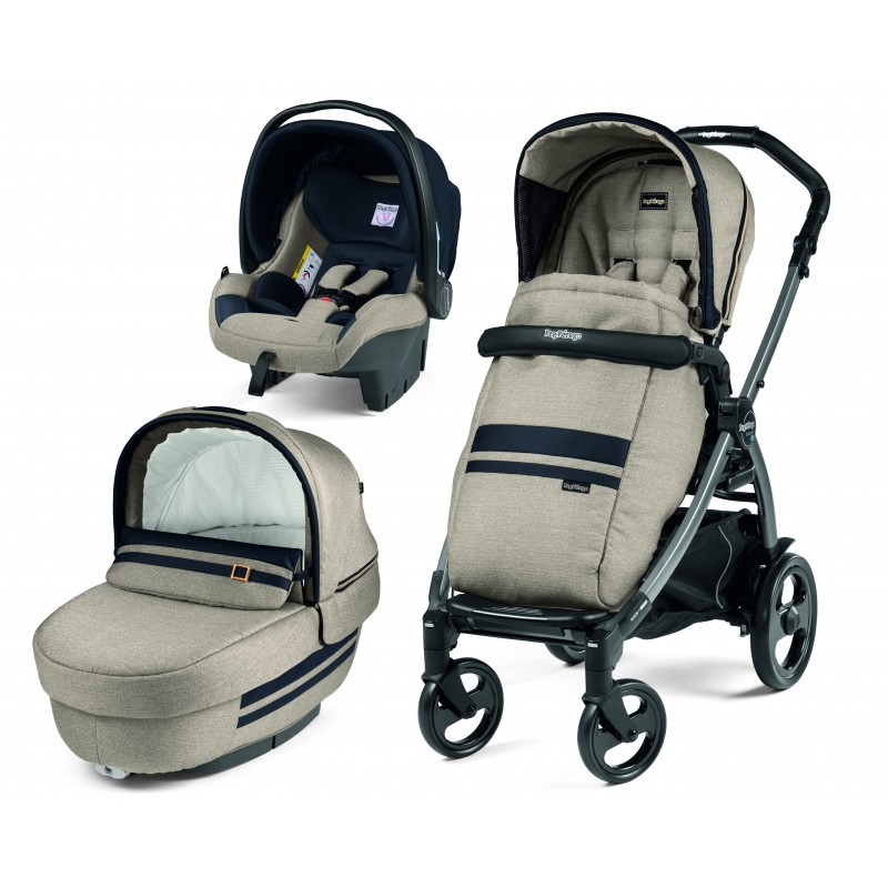 Carucior 3 in 1 Peg Perego Book Plus 51 Titania Luxe Ecru