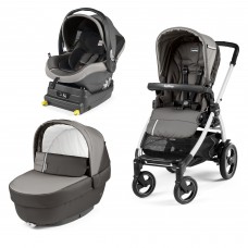 Carucior 3 In 1 Peg Perego Book Plus 51 S Titania White baza i Size inclusa Class Grey