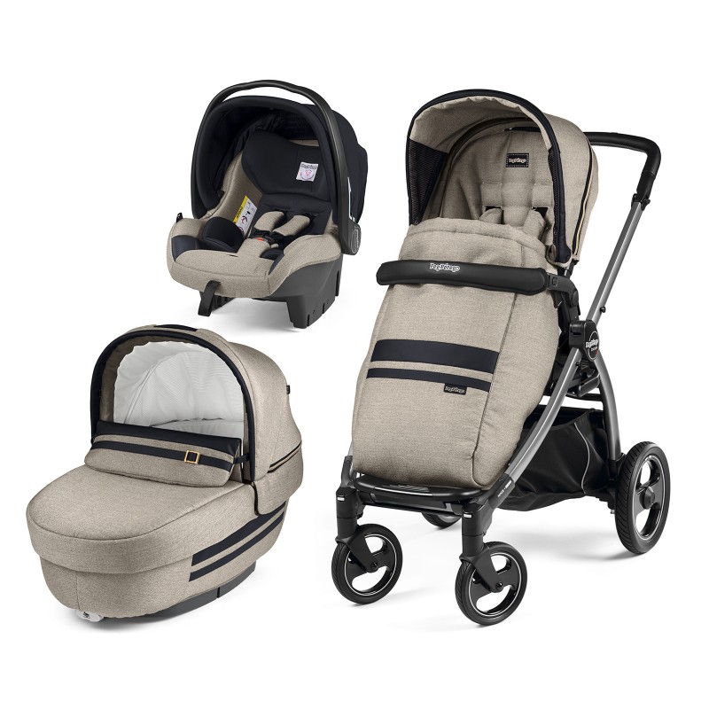 Carucior 3 In 1 Peg Perego Book Plus S Titania Luxe Ecru