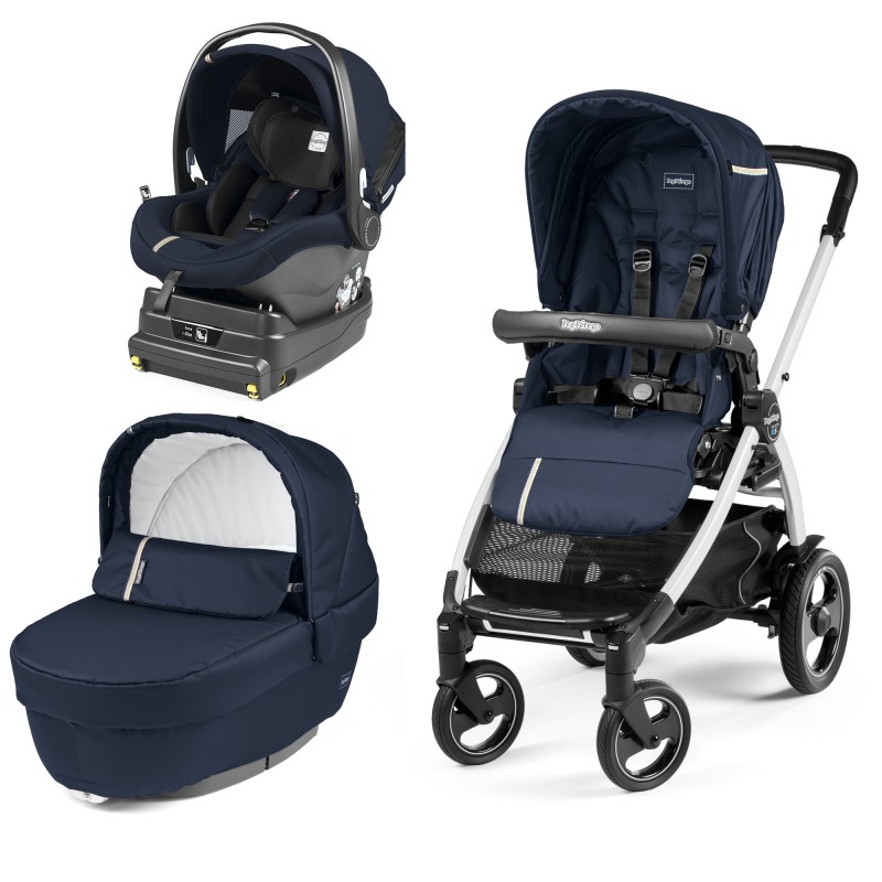 Carucior 3 In 1 Peg Perego Book Plus 51 S Titania White,baza i Size inclusa Class Navy