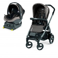 Carucior 2 in 1 Peg Perego Book 51 Titania i Size baza i size inclusa Class Grey sasiu hamac scaun auto 0 22 kg