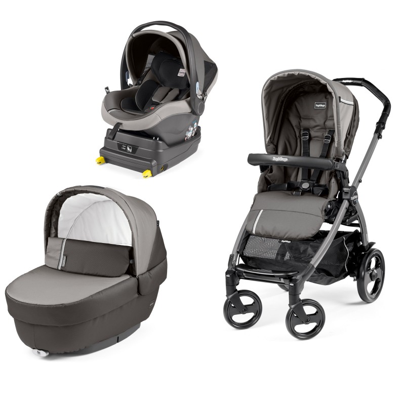 Carucior 3 in 1 Peg Perego Book Plus 51 Titania baza i Size inclusa Class Grey