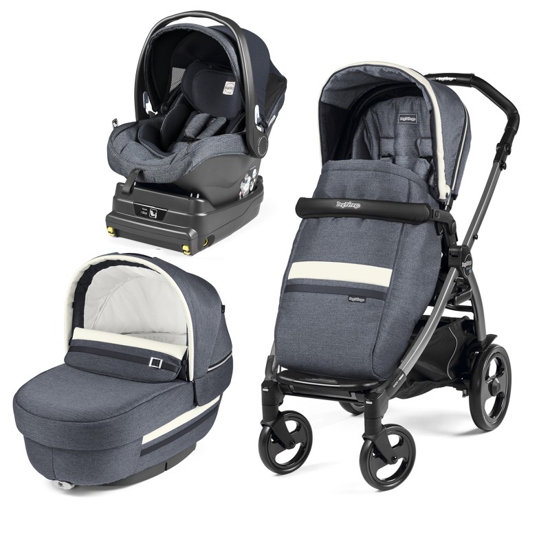 Carucior 3 in 1 Peg Perego Book Plus 51 Titania baza i Size inclusa Luxe Mirage