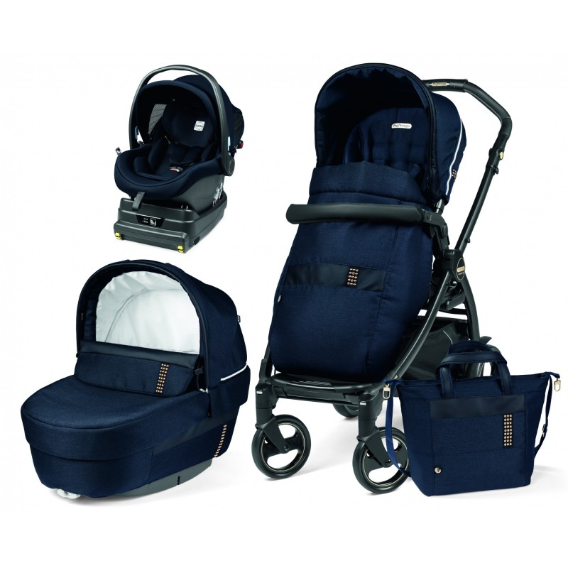 Carucior 3 in 1 Book 51 Rock Navy baza i Size inclusa Peg Perego