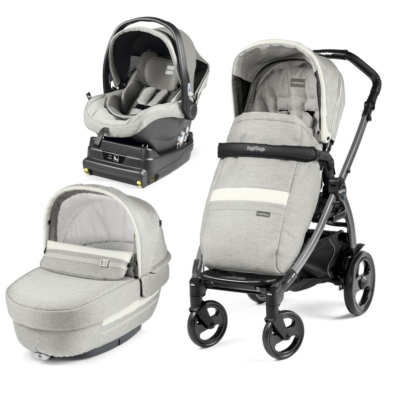 Carucior 3 in 1 Peg Perego Book Plus 51 Titania baza i Size inclusa Luxe Pure