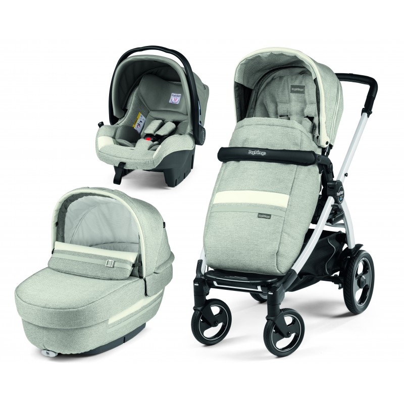 Carucior 3 In 1 Peg Perego Book Plus 51 S Titania White Luxe Pure