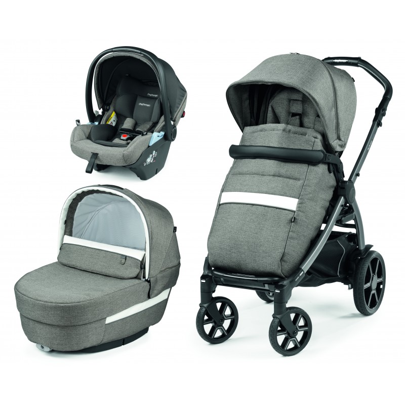 Carucior 3 in 1 Peg Perego Book Lounge 0 22 kg City Grey Gri Alb