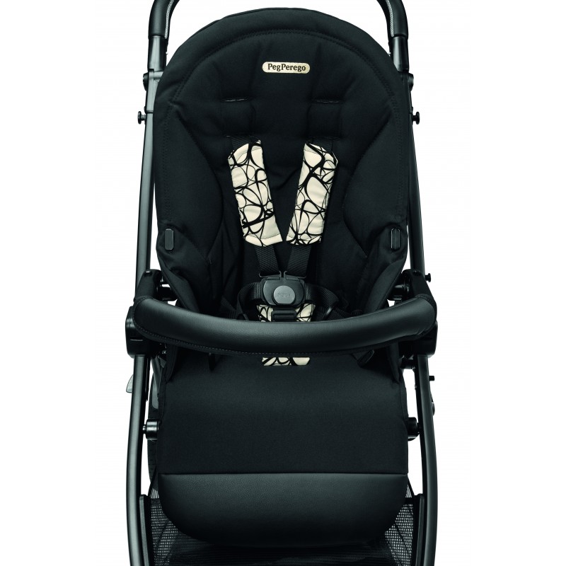 Carucior 3 in 1 Peg Perego Book Lounge 0 22 kg Graphic Gold Negru Bej