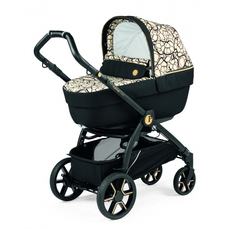 Carucior 3 in 1 Peg Perego Book Lounge 0 22 kg Graphic Gold Negru Bej