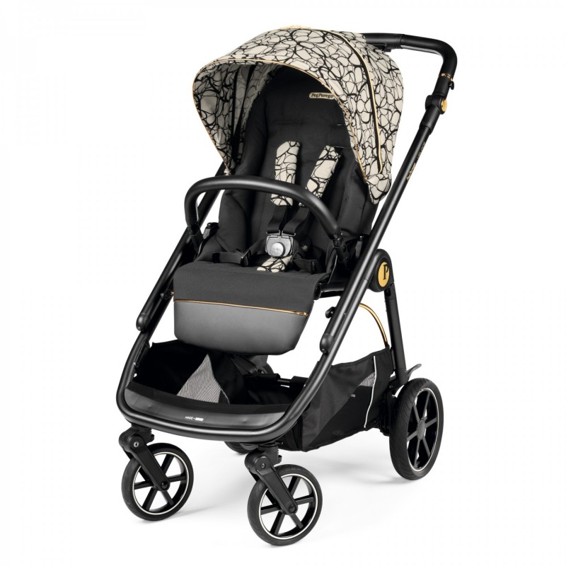 Carucior 3 in 1 Peg Perego Veloce Lounge  0 22 kg Graphic Gold Negru Bej