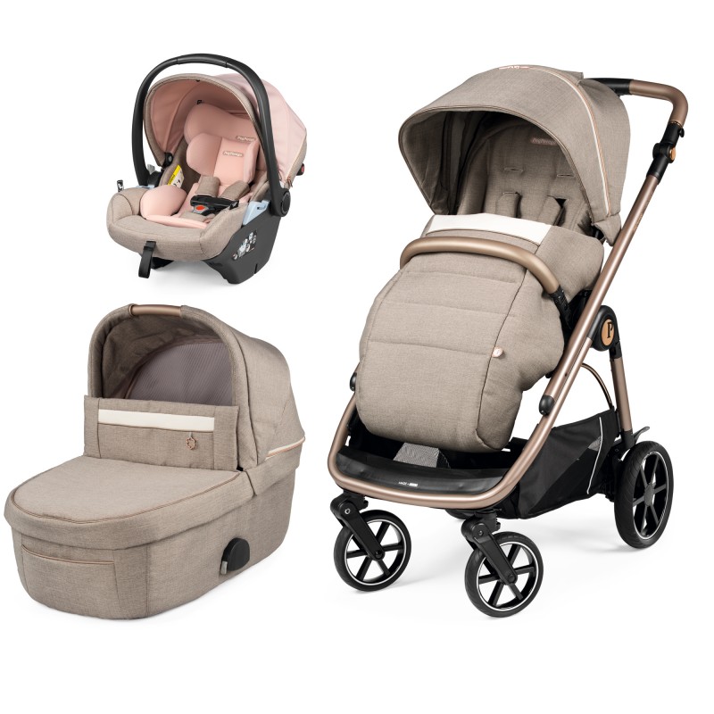 Carucior 3 in 1 Peg Perego Veloce Lounge  0 22 kg Mon Amour Bej Roz