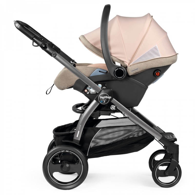 Carucior 3 in 1 Peg Perego Veloce Lounge  0 22 kg Mon Amour Bej Roz