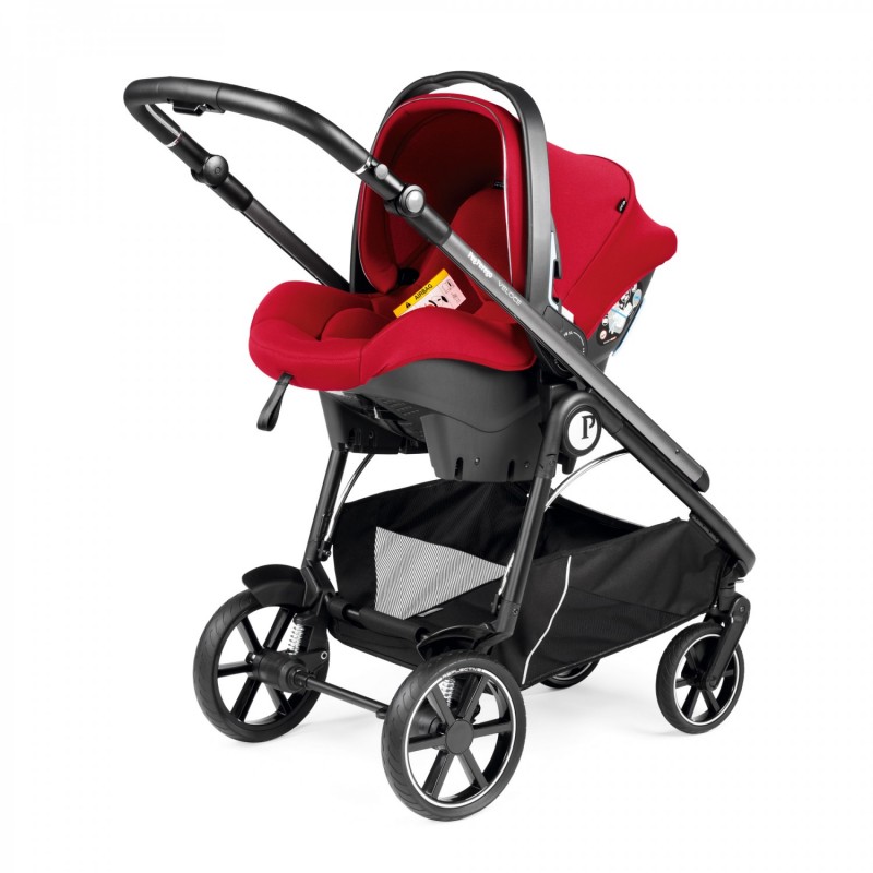 Carucior 3 in 1 Peg Perego Veloce Primoviaggio SL 0 22 kg Red Shine Rosu