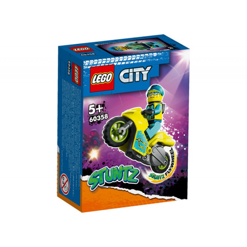 Motocicleta cibernetica de cascadorii 60358 LEGO CITY