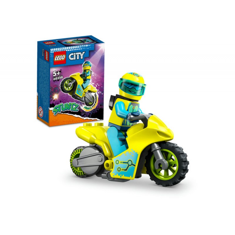 Motocicleta cibernetica de cascadorii 60358 LEGO CITY