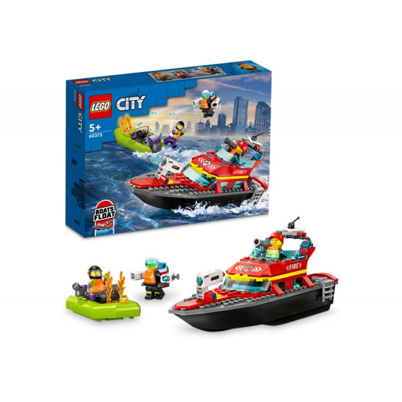 Barca de salvare a pompierilor 60373 LEGO CITY