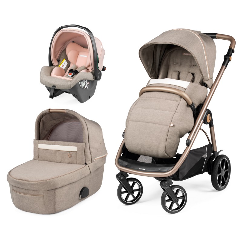 Carucior 3 in 1 Peg Perego Veloce SLK 0 22 kg Mon Amour Bej Roz