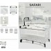 Patut pliant cu doua nivele Safari 120x60 cm Cu carusel cu 3 jucarii Masuta de infasat 2 Roti Cu buzunar lateral Cu intrare laterala cu fermoar White Blac FreeON