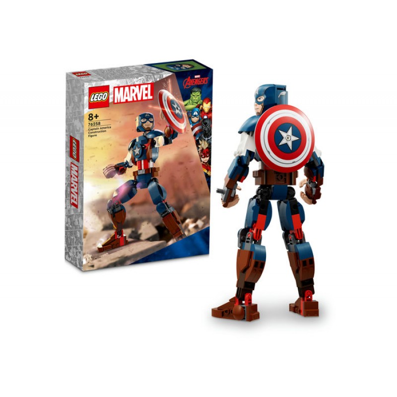 Figurina de constructie Captain America LEGO Marvel Super Heroes 76258