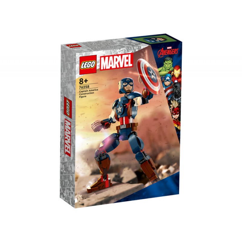 Figurina de constructie Captain America LEGO Marvel Super Heroes 76258