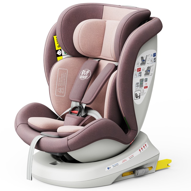 Scaun Auto TWT Plus DELUXE BUF BOOF iSIZE LightPurple cu Isofix rotativ 360 grade 40-150 cm