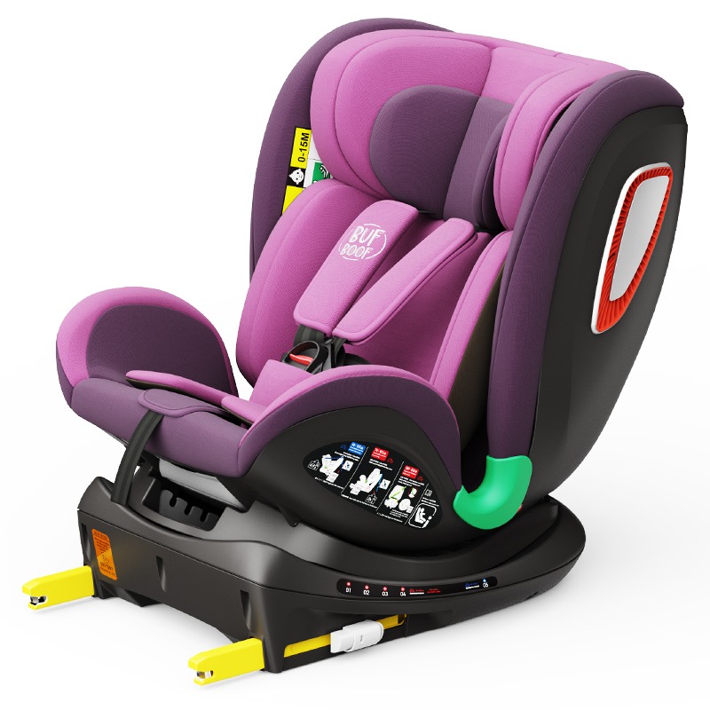 Scaun auto Platinum Deluxe i-Size Buf Boof cu isofix rotativ 360 grade Top Tether SIPS 40-150 cm 0-36 kg Purple