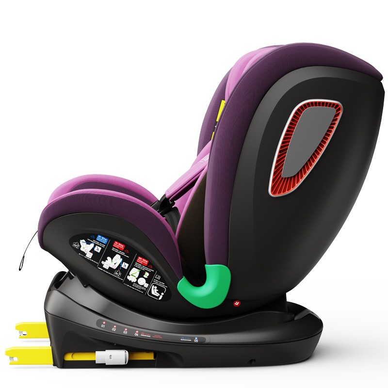 Scaun auto Platinum Deluxe i-Size Buf Boof cu isofix rotativ 360 grade Top Tether SIPS 40-150 cm 0-36 kg Purple