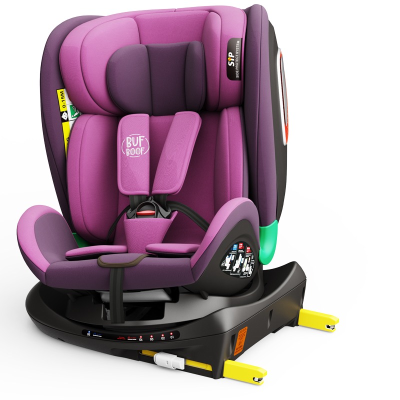 Scaun auto Platinum Deluxe i-Size Buf Boof cu isofix rotativ 360 grade Top Tether SIPS 40-150 cm 0-36 kg Purple