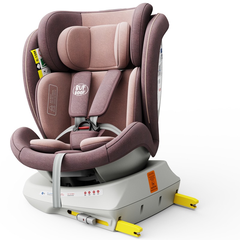 Scaun Auto TWT Plus DELUXE BUF BOOF iSIZE LightPurple cu Isofix rotativ 360 grade 40-150 cm