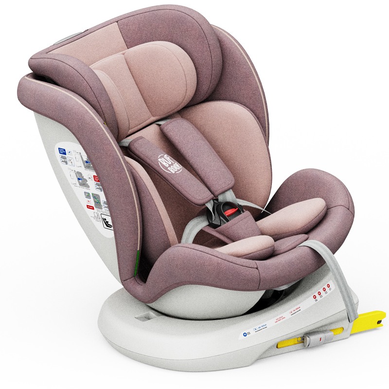 Scaun Auto TWT Plus DELUXE BUF BOOF iSIZE LightPurple cu Isofix rotativ 360 grade 40-150 cm