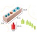 JOC EDUCATIV LEMN CILINDRI COLORATI CU GREUTATI Beilaluna