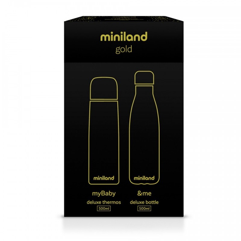 Termos lichide myBaby me 500 ml Gold set de 2 termosuri Miniland Baby