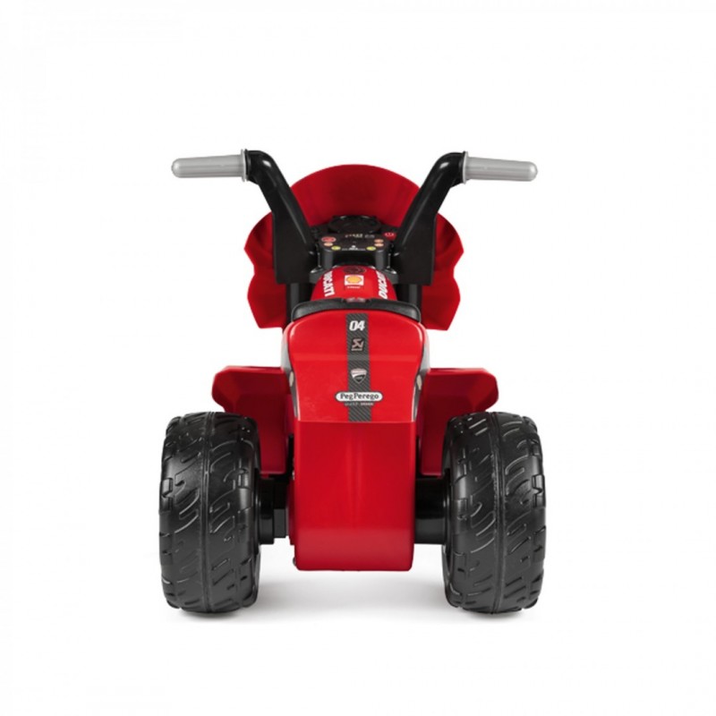 Motocicleta electrica Peg Perego Ducati Mini Evo 6V 1 an Negru Rosu