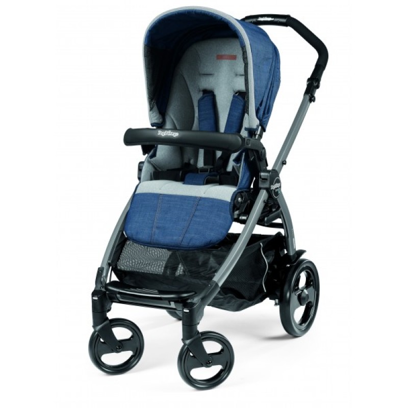 Carucior 3 In 1 Book Plus 51 Black Completo Elite Urban Denim Peg Perego