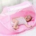 Patut voiaj pliabil bebe cu protectie impotriva tantarilor Happy Baby Pink